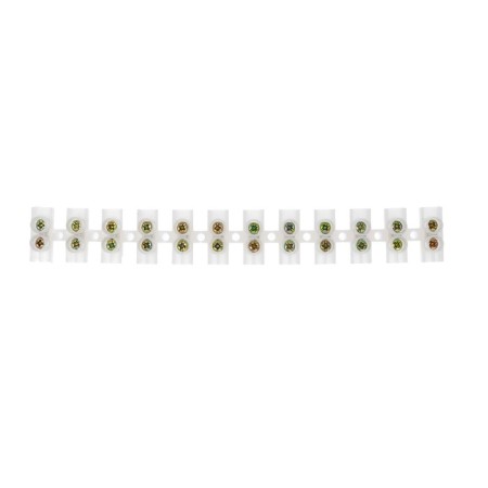 The terminal block of screw, 12 sections, 6-16 mm², 30 A, polyethylene, white, set of 10 pcs.-1