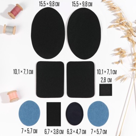 Assortion patching set, heat -milestone, 9 pcs, color mix