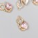 Decor for creativity metal, rhinestones "Swan with pink stone" 2x1.2 cm