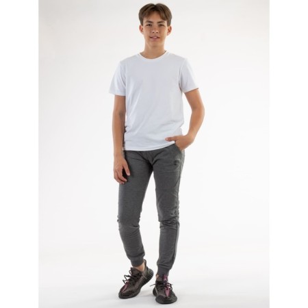 Sports pants for ISEE boys, height 128-134 cm, dark gray color