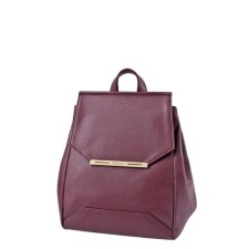 Backpack claim. Kozh, department on a valve, burgundy color 24x12x32