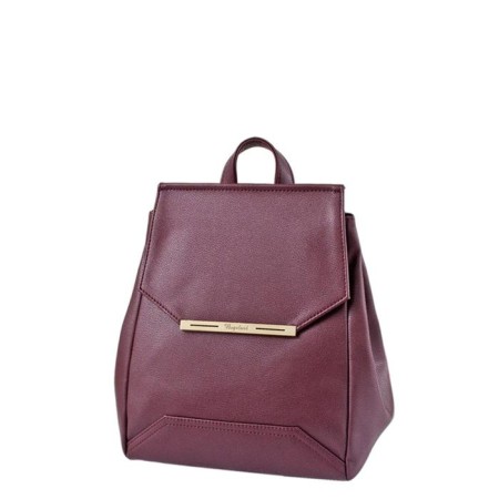 Backpack claim. Kozh, department on a valve, burgundy color 24x12x32