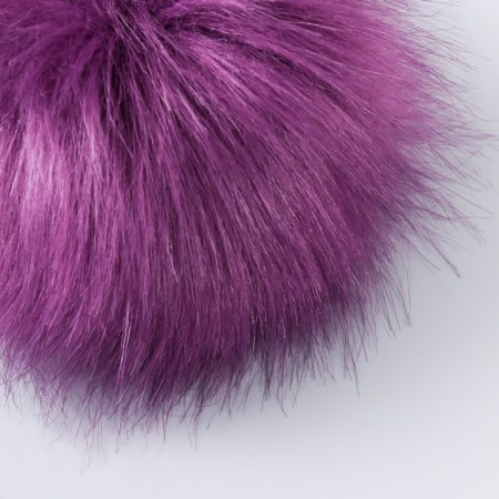 Pompon artificial fur fox 14 cm (57-lilac)-1