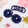 Hair set "Classic" (2 clamps, 4 elastic bands) Pearl, blue