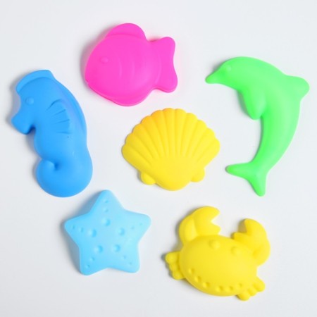 Models for modeling "sea", 6 pcs., 7 × 6 cm, mix-1