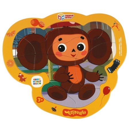 Puzzle in the frame "Cheburashka"