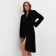 Women's bathrobe kaftan "velvet" size 48, black
