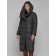 Coat insulated winter female, size 42, dark gray color
