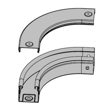 CPO 90 DKC 38003 cover, horizontal angle 90 °, base 150 mm