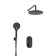 The shower system wasserkraft a16777, built -in, tropical shower, shower set, black