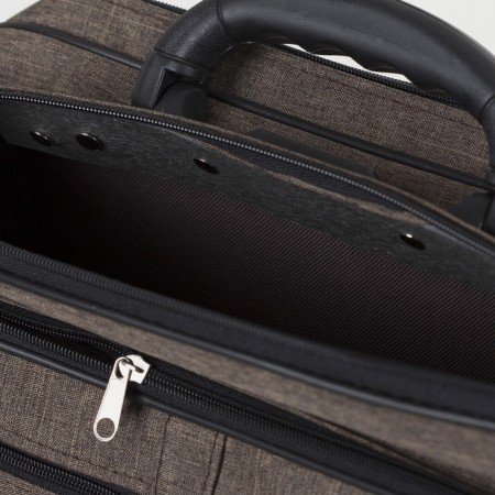Male bag, "ZFTS", brown color-3