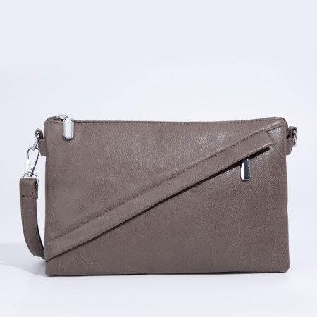 Bag Cross-Bodi with a zipper, khaki color