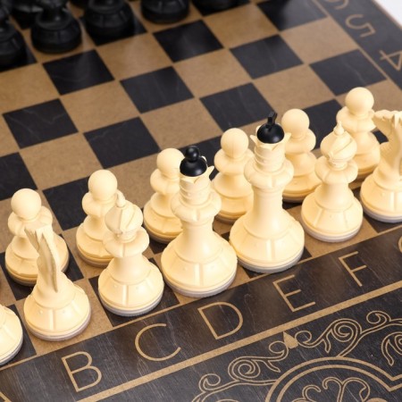 Board game 3 in 1 "Golden Ornament": backgammon, chess, checkers (board 60x60 cm)-5