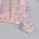 Busina for creativity plastic "Cube. Transparent mother of pearl" Pink 1,4x1.4x1.4 cm