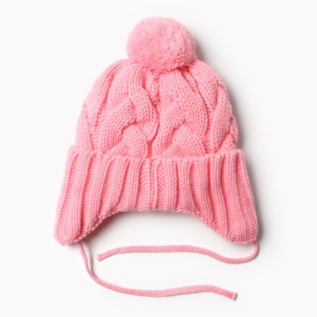 Children's hat, pink color, size 42-44-2