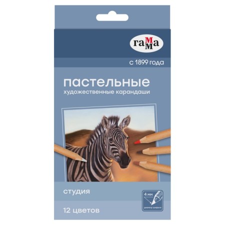 Pastel pencils Gamma "Studio", 12 colors