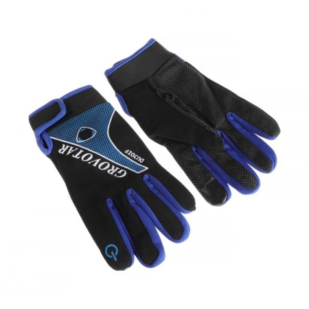 Motorcycle gloves, off-season, single-sized, black and blue-3