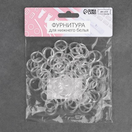 Step ring, plastic, 15 mm, 100 pcs, transparent color-2