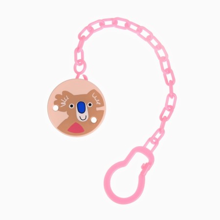 Set: nipple - a dummy with the holder of Koala, classic, +6 months, coral color-11