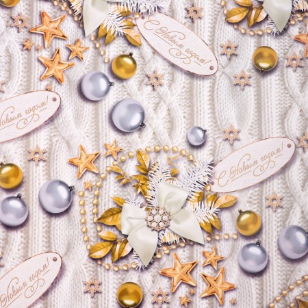 Glossy packaging paper "New Year's balls", 70 x 100 cm-3