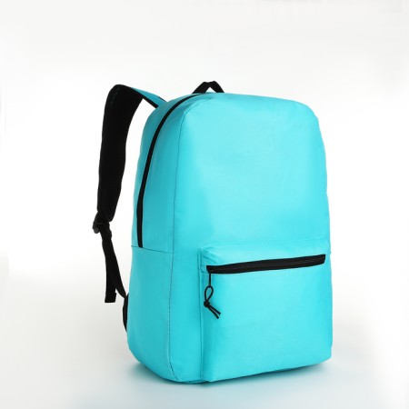 Youth backpack with lightning, external pocket, blue color-2