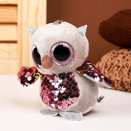 Soft toy "owl", on a key fob, 10 cm, color mix-1