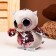 Soft toy "owl", on a key fob, 10 cm, color mix