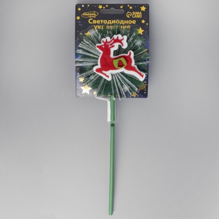 LED toy on the "Deer" stick 10 × 28 × 3 cm, batteries LR44x3, glow warm white-3