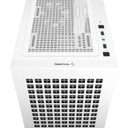 The body deepcool CH370 is white without BP MATX 7x120mm 4x140mm 1xusb2.0 1xusb3.0 Audio Bott PSU-7