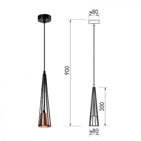 Suspended lamp RIVOLI EMILY 1xgu10 25 watts Ceiling-2