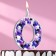 Candle for the cake "Bubbles", number "0", 10 cm, silver