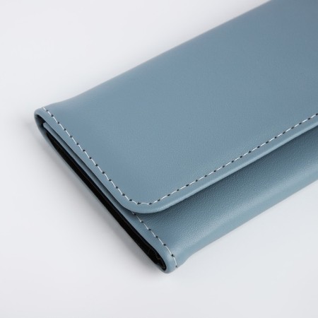 Women's wallet on magnet, blue color-2