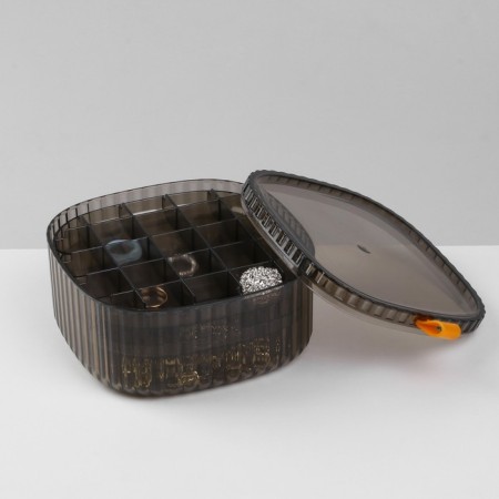 Organizer for storage of decorations "Leo" level 3, 32 cells, 15 × 15 × 7.5 cm, brown color-4