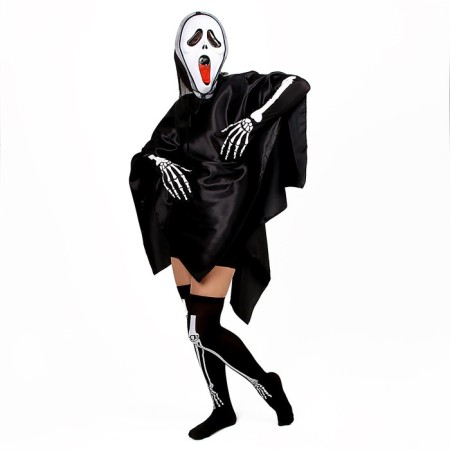 Carnival set for Halloween "Death", adult, black color-2