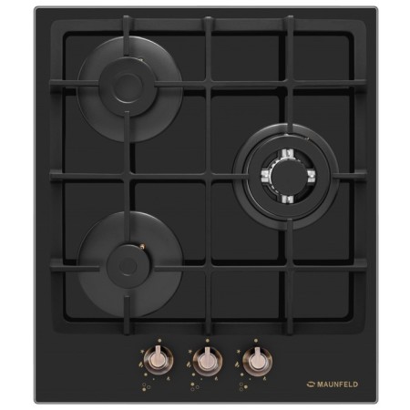 Hlect surface Maunfeld EGHG.43.33CB.R/G, gas, 3 burners, black-10