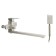 Zein bath mixer, square, pour 35 cm, with a shower set, stainless steel, satin