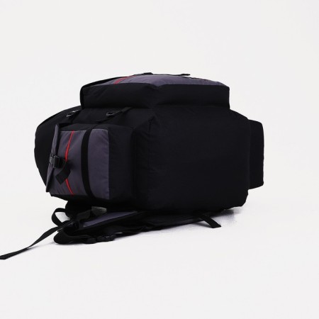 Tourist backpack on the valve, TAIF, 65 l, 3 external pockets, black/gray color-2
