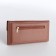 Women's wallet on the button, pink color