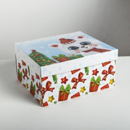 Folding box "Joy and Fun", 31.2 x 25.6 x 16.1 cm, New Year-1