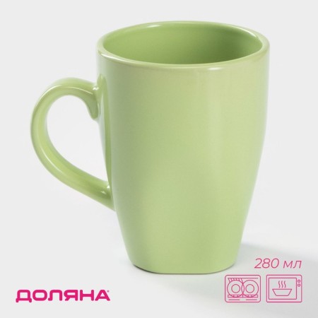 Ceramic share mug "Pastel", 280 ml, green color