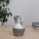 VAZA Ceramics Table "Brigham" jug, D-6CM, h-19x12 cm, white-gray