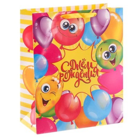 Gift laminated vertical, packaging, “Fun birthday!”, Ml 23 x 27 x 11.5 cm-4