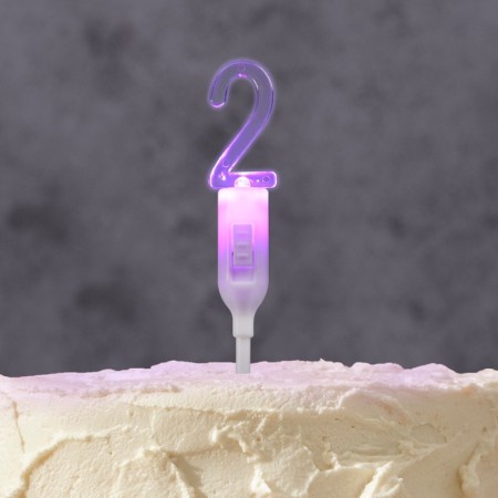 LED candle "Figure 2", 14.5 cm, from batteries LR1130x3 (included), glow of multi (RGB)