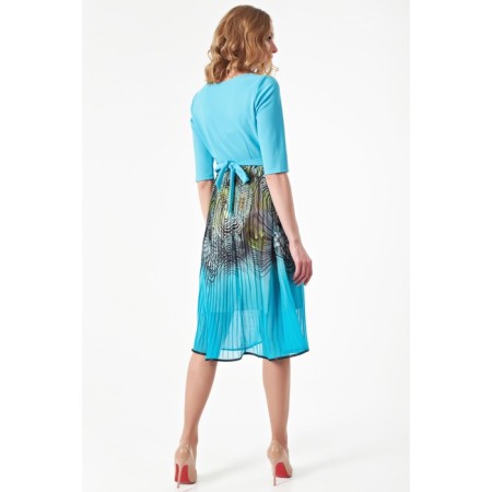 Women's dress, size 42, blue color-8