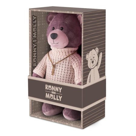 Soft toy "Bear Ronnie in a sweater", 21 cm-1
