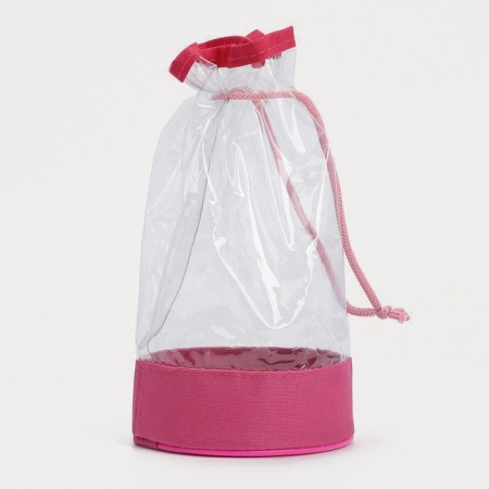 Cosmetic bag on cord, pink color-1
