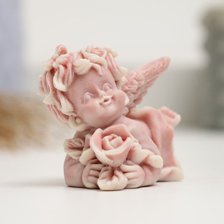 Figure "Angel with roses lying" 4.5cm-1