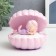 Souvenir Polystone Light "Sleeping Mermaid in a shell" Lilac-pink 13x12x10 cm