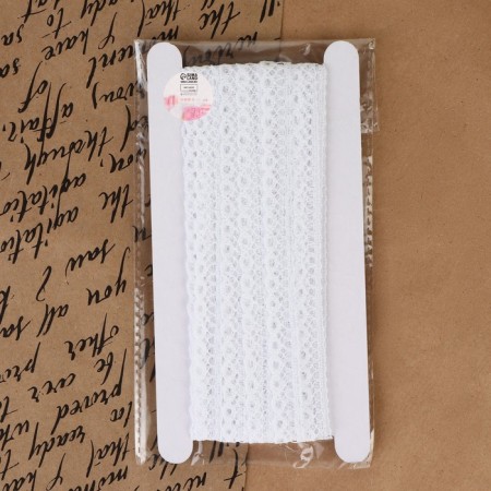 Capricon lace, 10 mm × 10 ± 1 m, white color-3