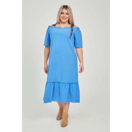 Women's dress, size 62, blue color-1